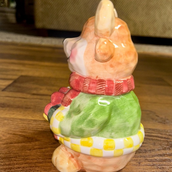 International Bazaar • Ceramic Whimsical Reindeer Snack Jar • New W/Box - Picture 8 of 16